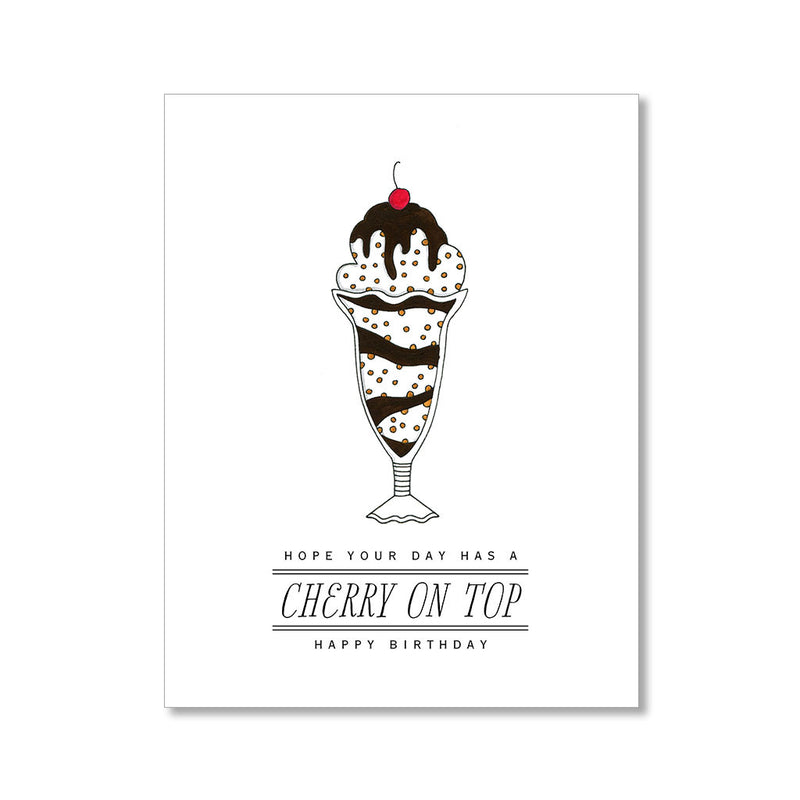 "CHERRY ON TOP" BIRTHDAY CARD