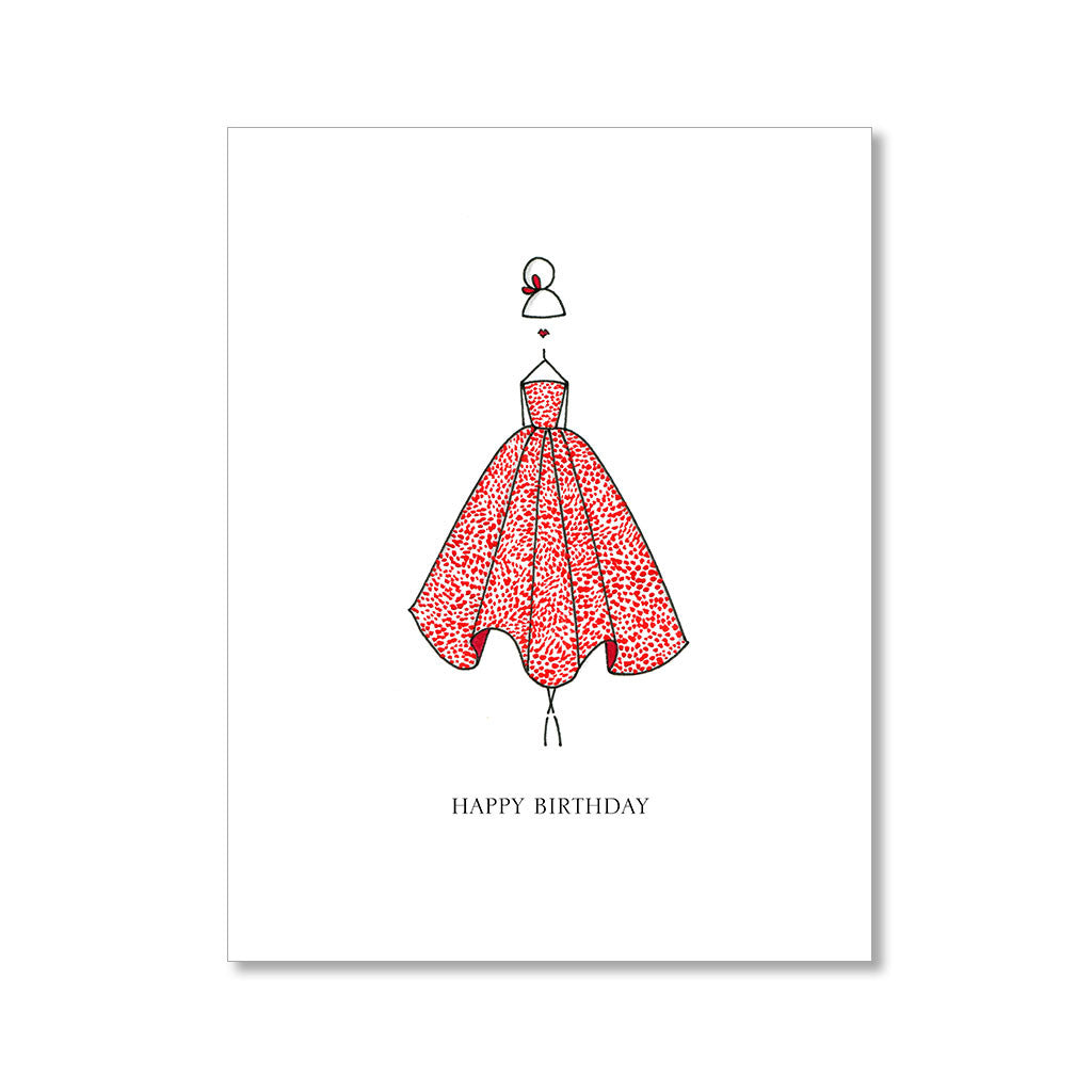 "THE RED DRESS" BIRTHDAY CARD