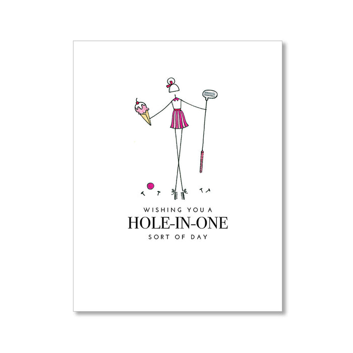 "HOLE-IN-ONE: MISSES" BIRTHDAY CARD
