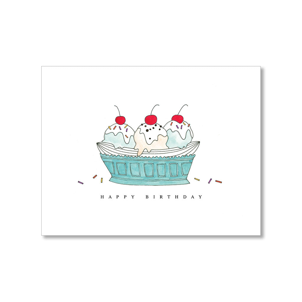 "BANANA SPLIT" BIRTHDAY CARD