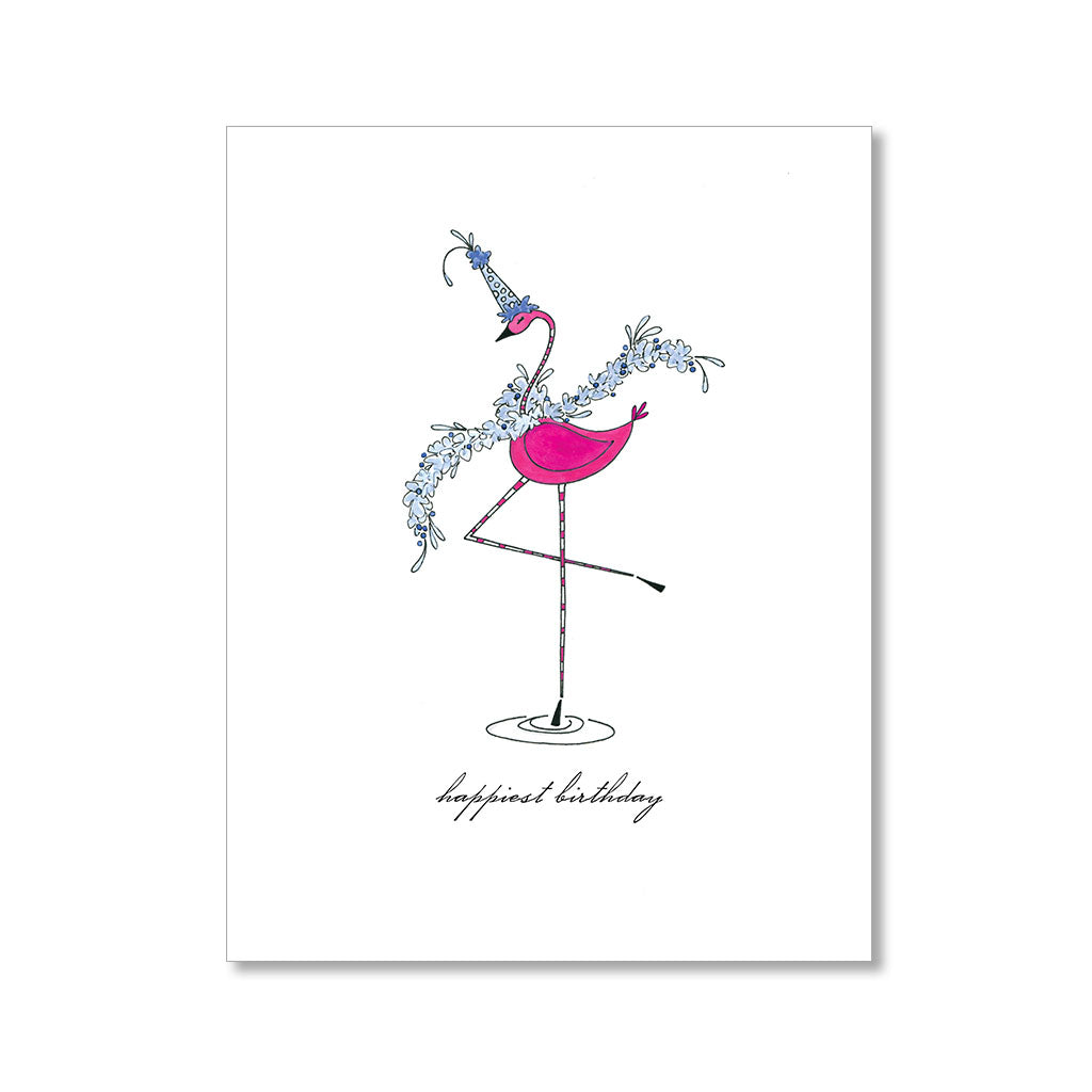 "FESTIVE FLAMINGO" BIRTHDAY CARD