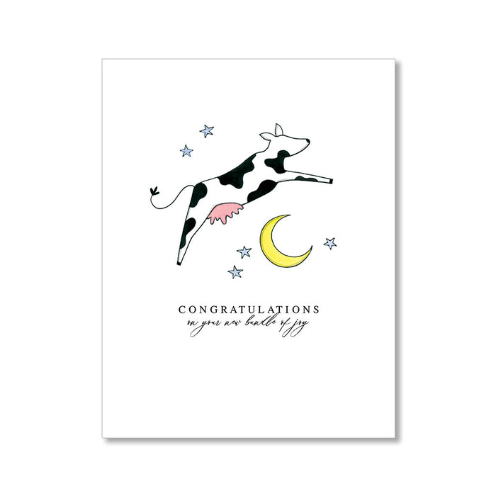 "JUMPING COW" BABY CARD