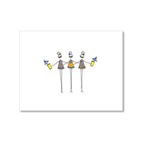 "SUMMERTIME FRIENDS" BLANK CARD
