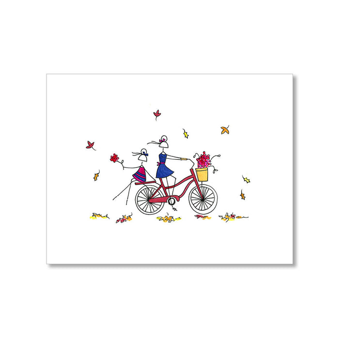 "A FALL RIDE" BLANK CARD