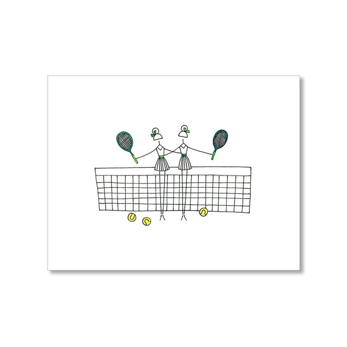"TENNIS TWINS" BLANK CARD