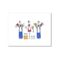 "FLORAL FRIENDS" BLANK CARD