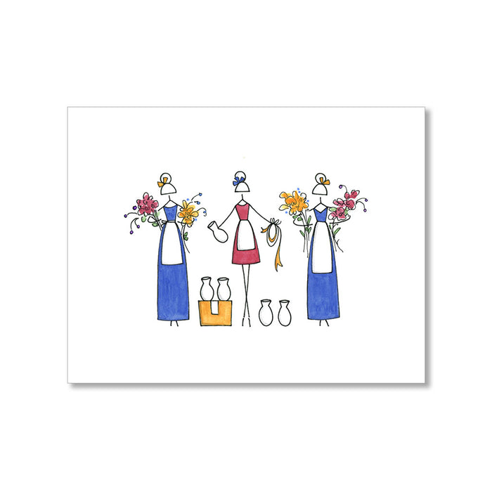 "FLORAL FRIENDS" BLANK CARD