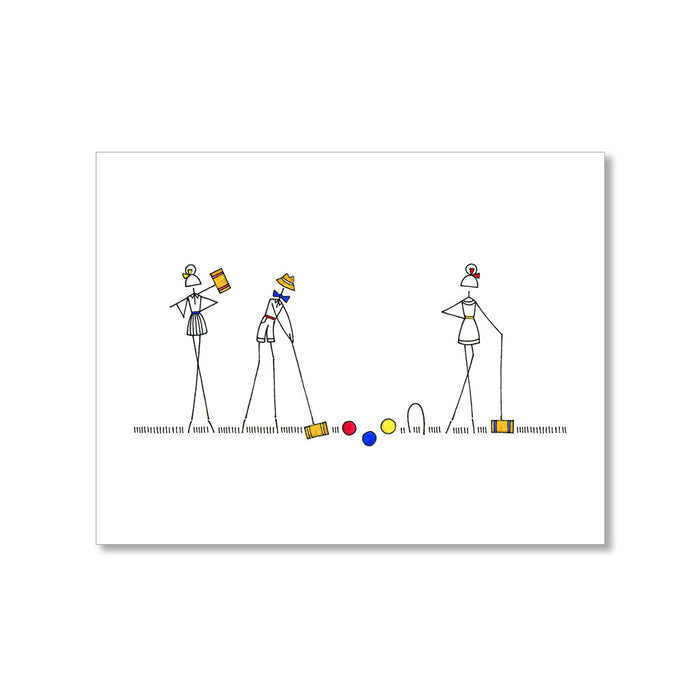 "CROQUET" BLANK CARD