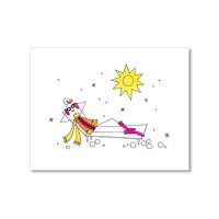 "SNOW BATHING" BLANK CARD