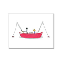 "CANOEING" BLANK CARD