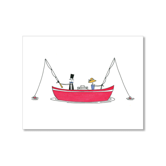 "CANOEING" BLANK CARD