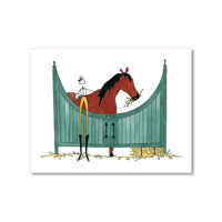 "IN THE STABLES" BLANK CARD