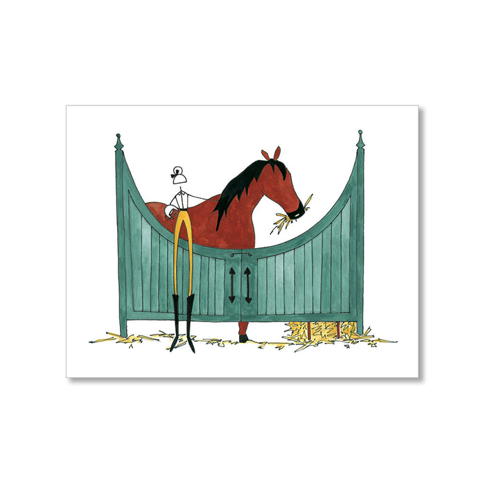 "IN THE STABLES" BLANK CARD
