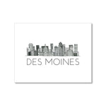 "DES MOINES SKYLINE" BLANK CARD
