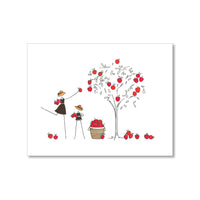 "APPLE PICKING" BLANK CARD