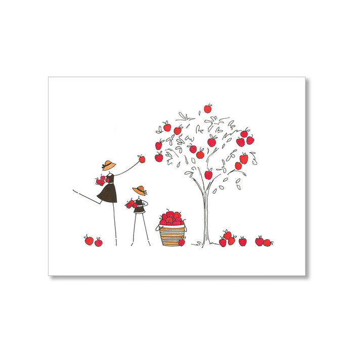 "APPLE PICKING" BLANK CARD
