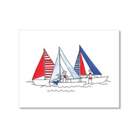 "SAILBOATING" BLANK CARD