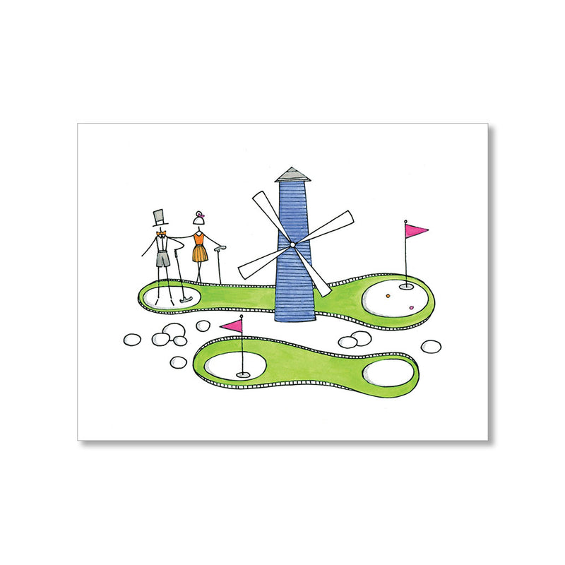 "MINI GOLF" BLANK CARD