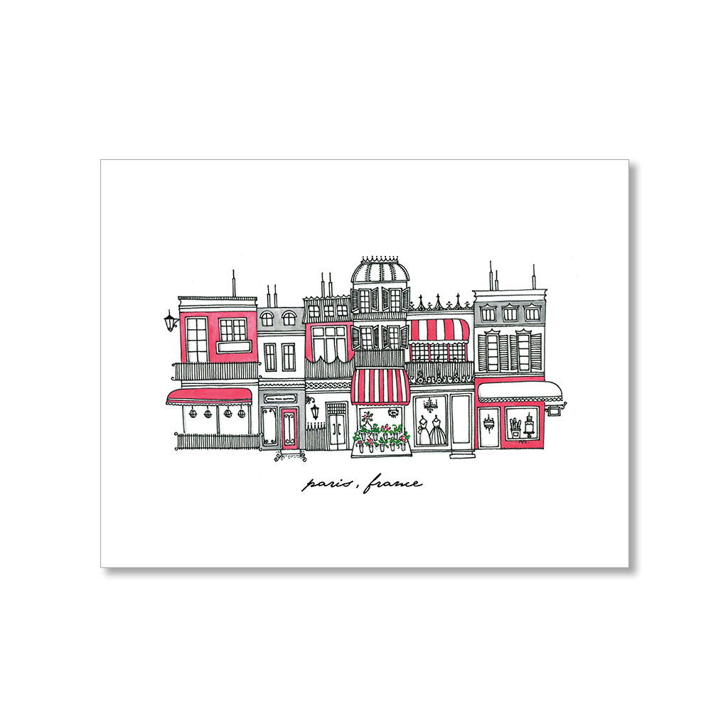 "STREETS OF PARIS" BLANK CARD