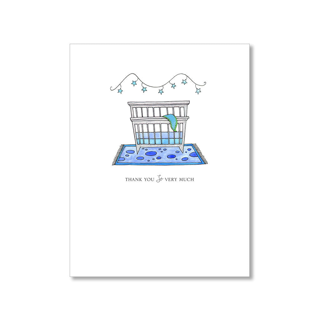 "WHIMSICAL CRIB" THANK YOU CARD