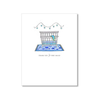 "WHIMSICAL CRIB" THANK YOU CARD