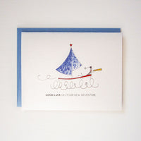"SAILBOAT" GOOD LUCK CARD