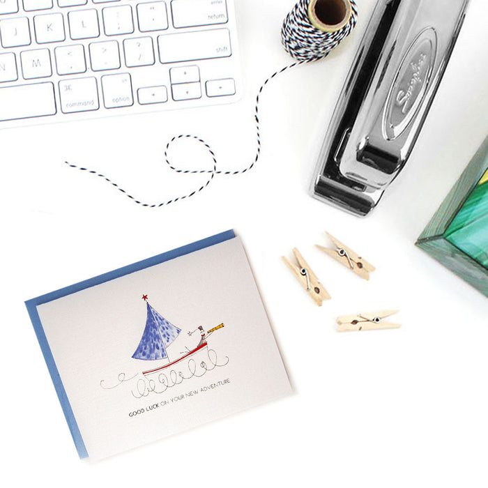 "SAILBOAT" GOOD LUCK CARD