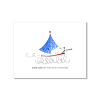"SAILBOAT" GOOD LUCK CARD