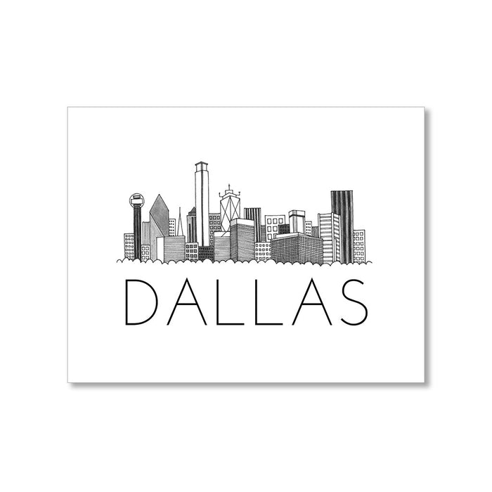 "DALLAS SKYLINE" BLANK CARD