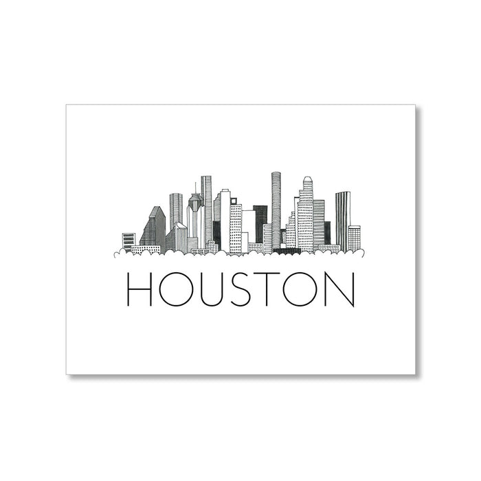 "HOUSTON SKYLINE" BLANK CARD