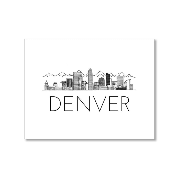 "DENVER SKYLINE" BLANK CARD
