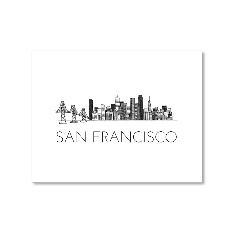 "SAN FRANCISCO SKYLINE" BLANK CARD