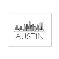 "AUSTIN SKYLINE" BLANK CARD