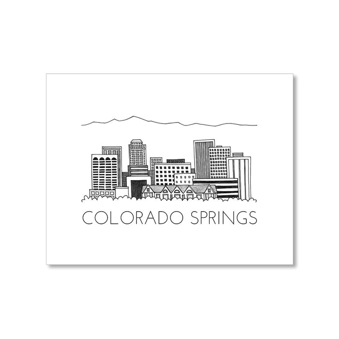 "COLORADO SPRINGS SKYLINE" BLANK CARD