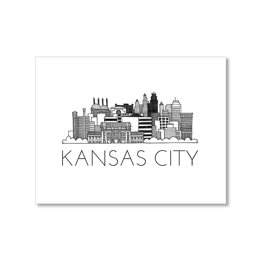 "KANSAS CITY SKYLINE" BLANK CARD