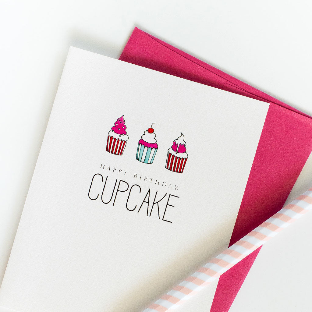 "CUPCAKE" BIRTHDAY CARD