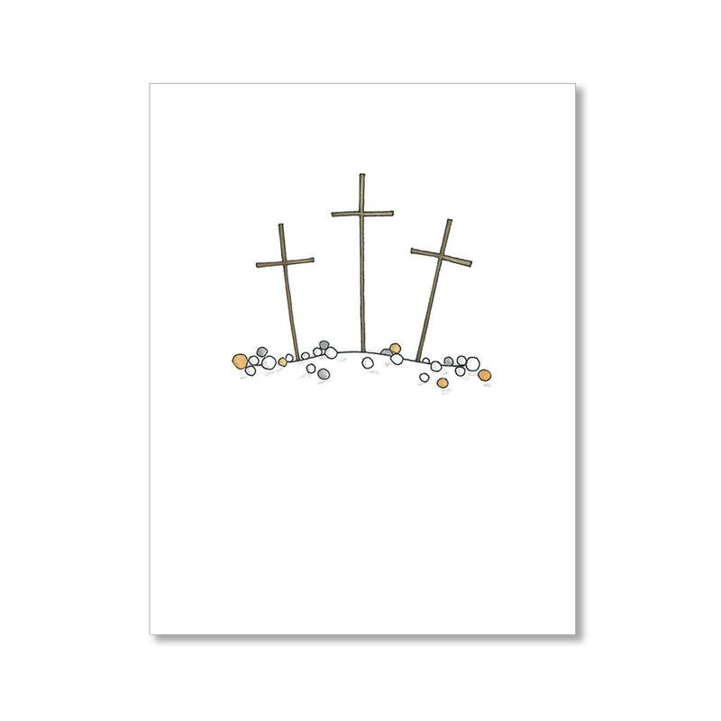 "THREE CROSSES" FAITH CARD