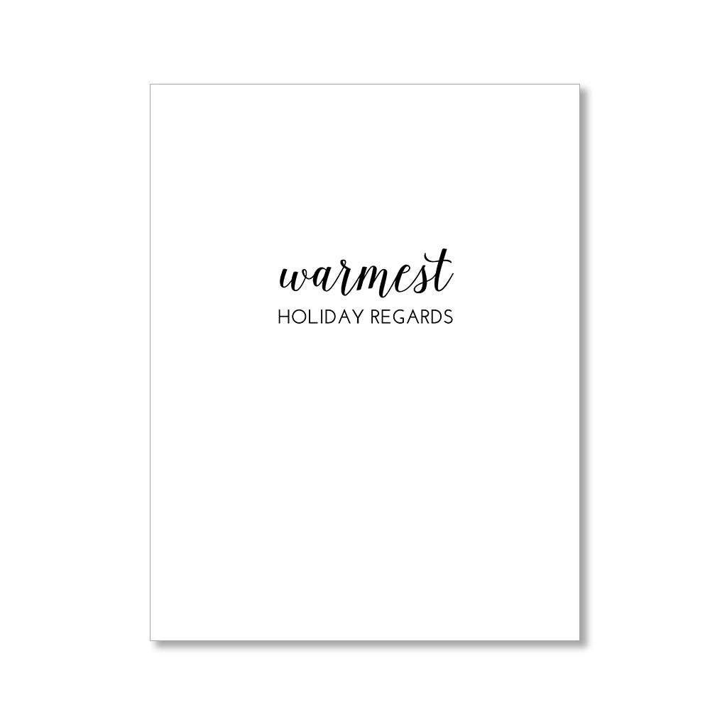 "WARMEST REGARDS" HOLIDAY CARD