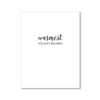 "WARMEST REGARDS" HOLIDAY CARD