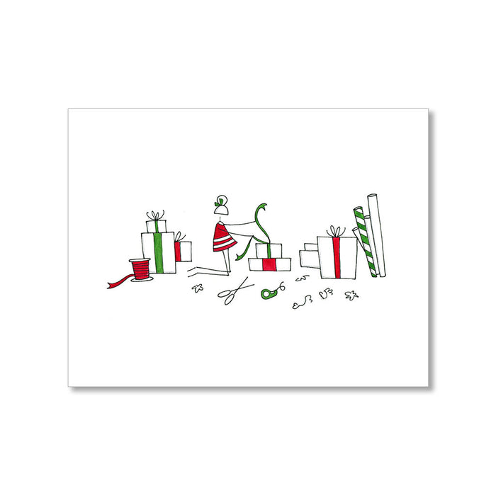 "WRAPPING" HOLIDAY CARD