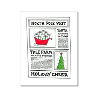 "NORTH POLE POST" HOLIDAY CARD