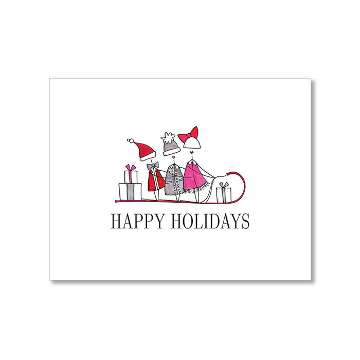 "SLEDDING" HOLIDAY CARD