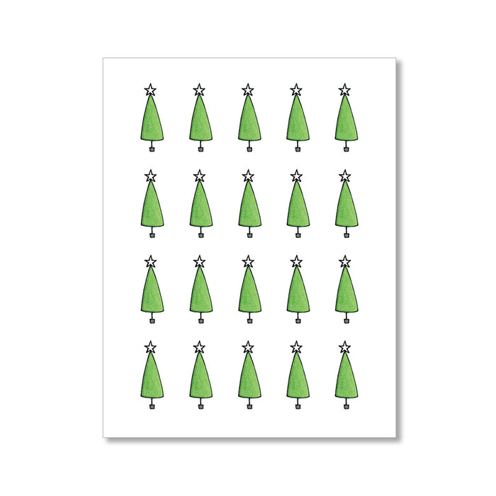 "TREES WITH STARS" HOLIDAY CARD