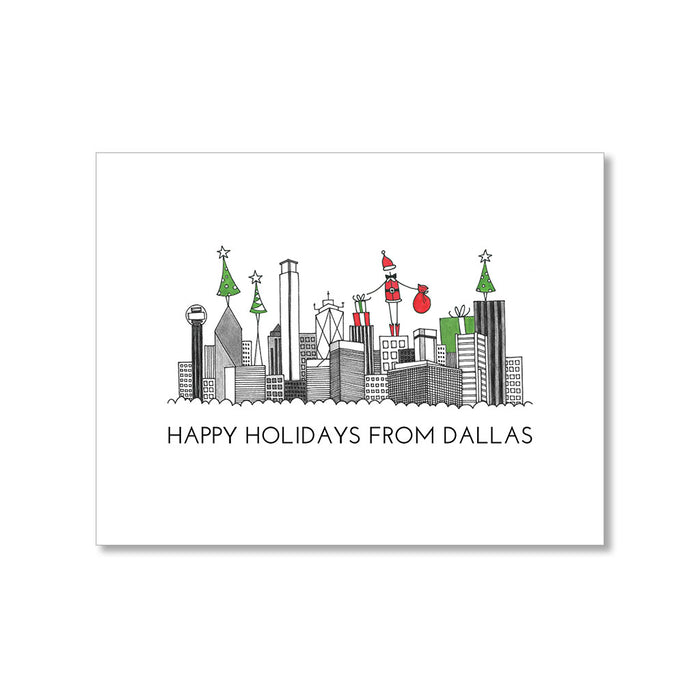 "DALLAS SKYLINE" HOLIDAY CARD