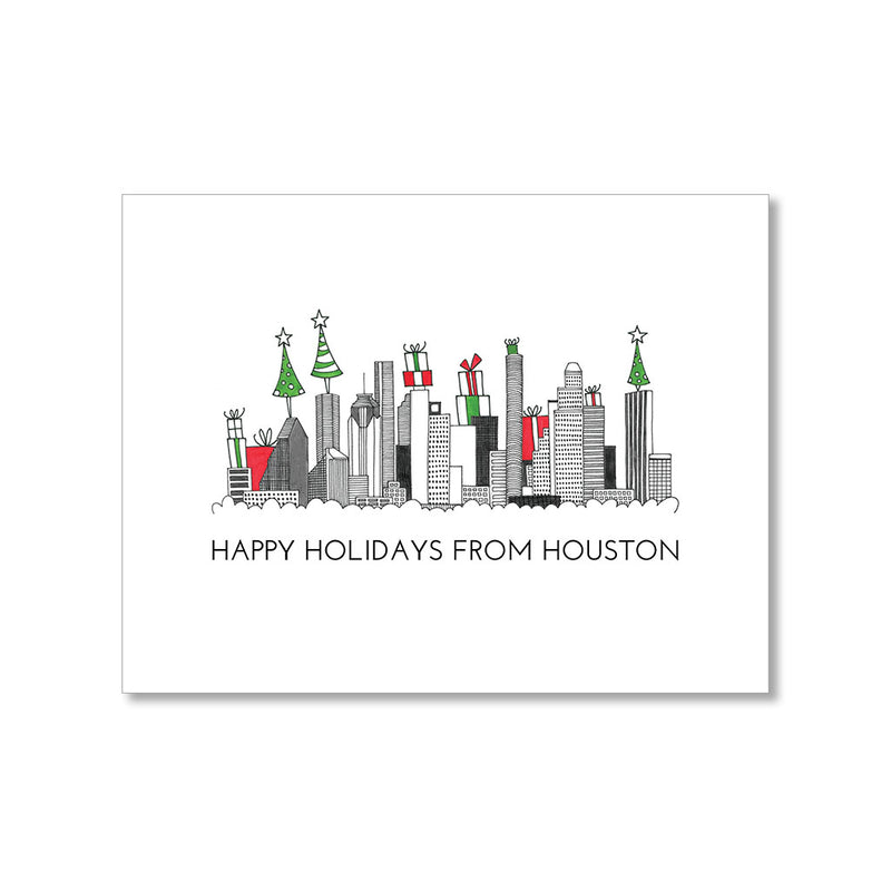 "HOUSTON SKYLINE" HOLIDAY CARD