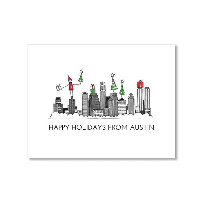 "AUSTIN SKYLINE" HOLIDAY CARD