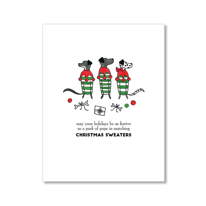 "MATCHING CHRISTMAS SWEATERS" HOLIDAY CARD