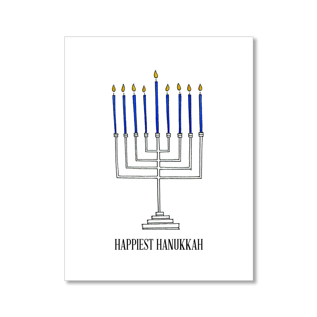 "MENORAH" HANUKKAH CARD