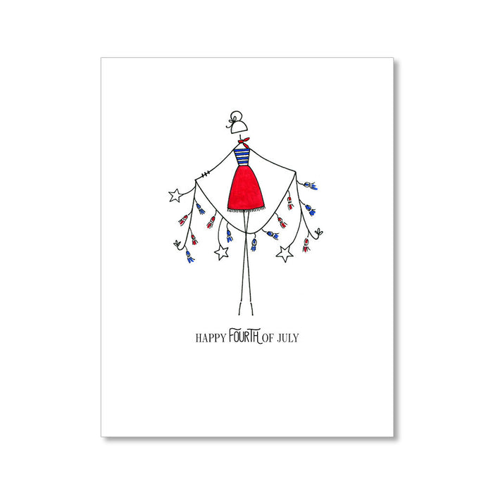 "TASSELS" FOURTH OF JULY CARD