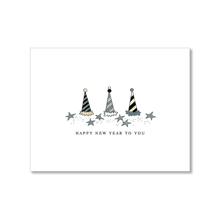 "PARTY HATS" NEW YEAR CARD